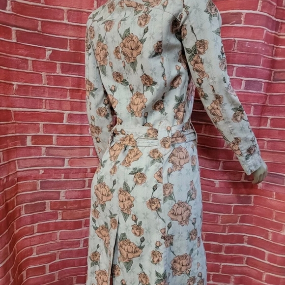 Floral print belted walking coat - Picture 5 of 9